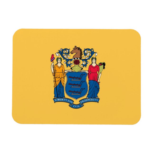 Magnet Flexible Aimant souple patriotique avec drapeau du New Jers (Horizontal)