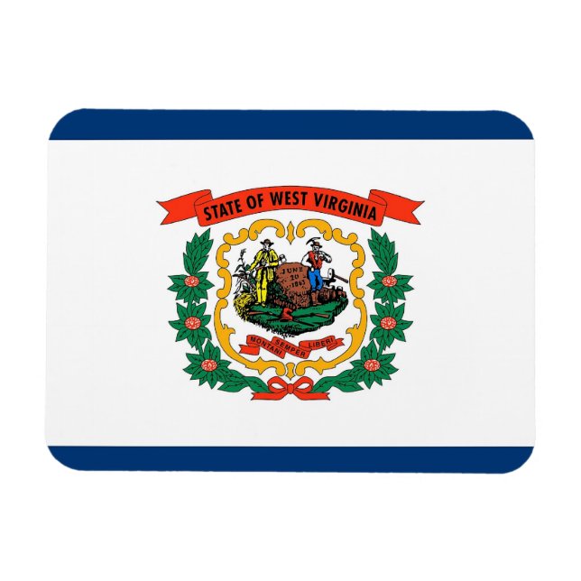 Magnet Flexible Aimant souple patriotique, drapeau de la Virginie  (Horizontal)