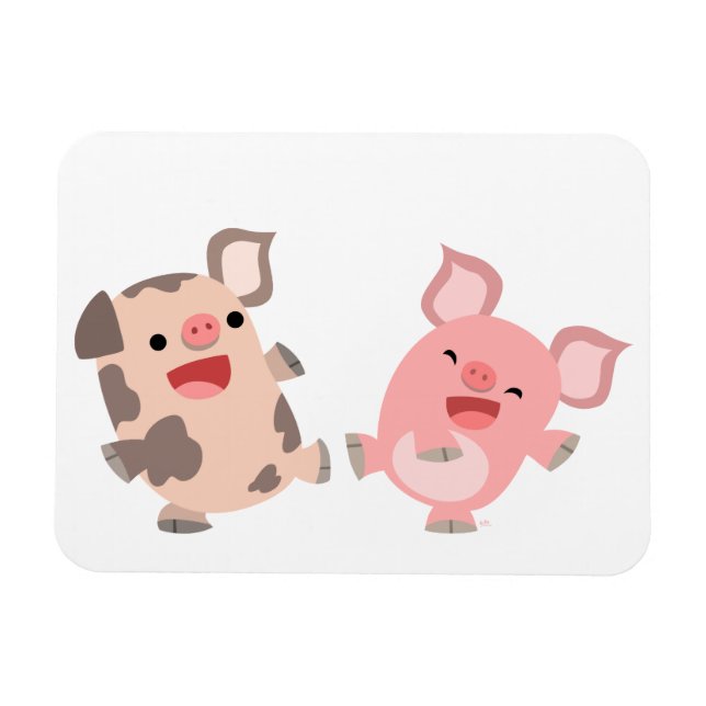 Magnet Flexible Aimant souple pour cochons de dessin mignon (Horizontal)