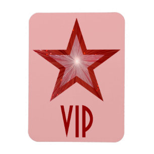 Magnet Flexible Aimant souple "VIP" Red Star rose