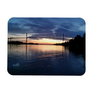 Magnet Flexible aimant Sunset du pont Wellesley Island