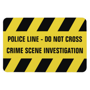 Magnet Flexible Aimant texte personnalisé Faux Police Line