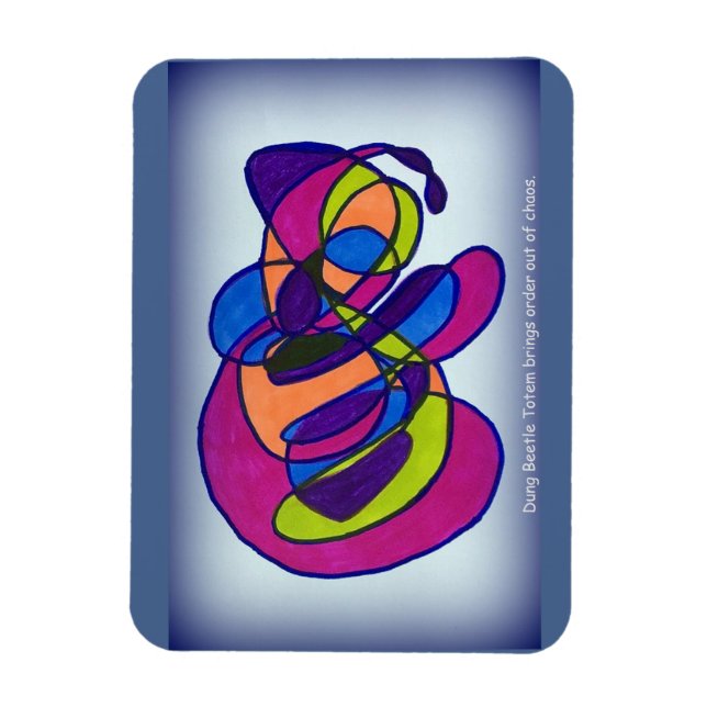 Magnet Flexible Aimant totémique du dung Beetle (Vertical)