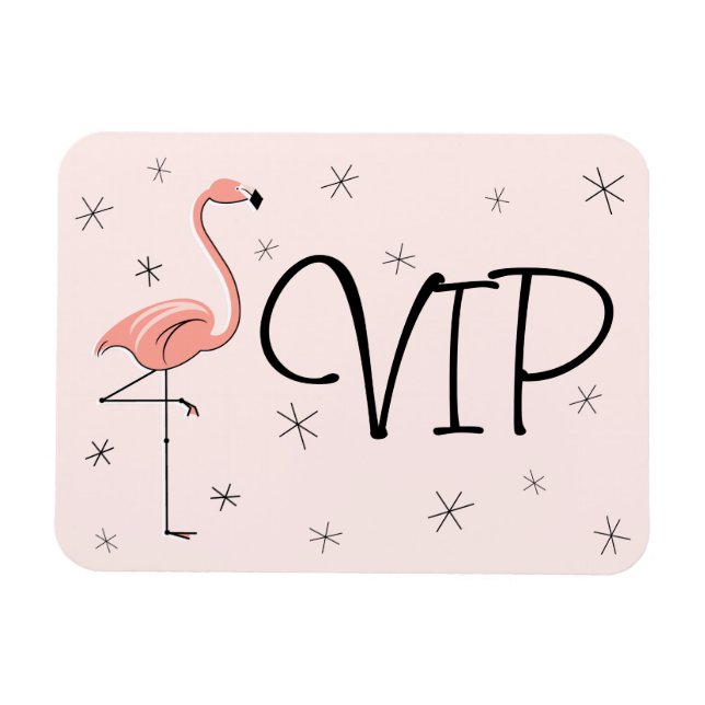 Magnet Flexible Aimant VIP rose Flamant rose flexible (Horizontal)