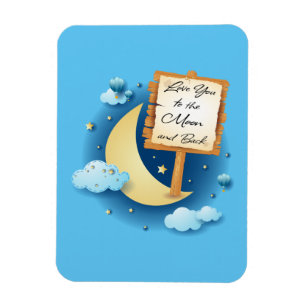 Magnet Flexible Aimez-vous à la Lune et retour 