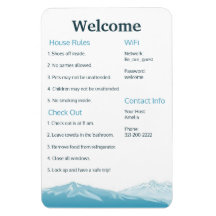 Airbnb Vrbo Modèle d'Affiches de bienvenue Home Ma