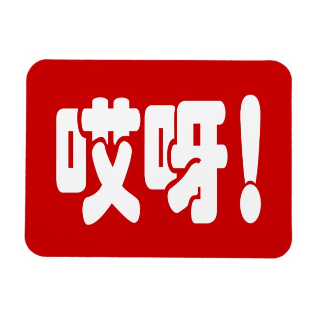 Magnet Flexible Aiya ! 哎 呀 ! Oh mon Dieu ! Hanzi Chinois (Horizontal)