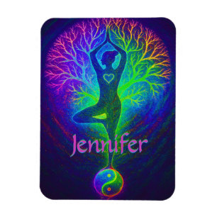Magnet Flexible Ajouter un nom   Arbre de Yoga