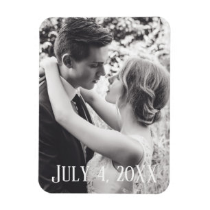 Magnet Flexible Ajouter votre image 4 juillet Carte photo Mariage