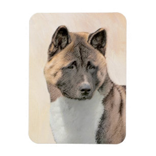Magnet Flexible Akita Peinture - Cute Original Chien Art