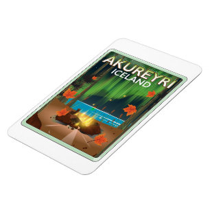 Magnet Flexible Akureyri Islande affiche voyage