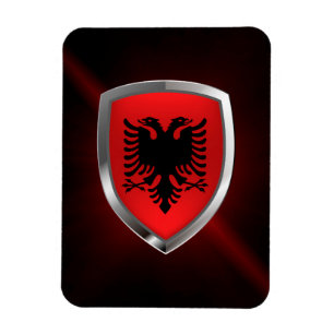 Magnet Flexible Albanie Emblème métallique