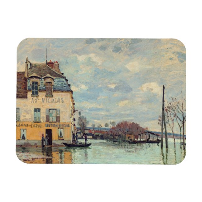 Magnet Flexible Alfred Sisley - Inondation à Port-Marly 1872 (Horizontal)