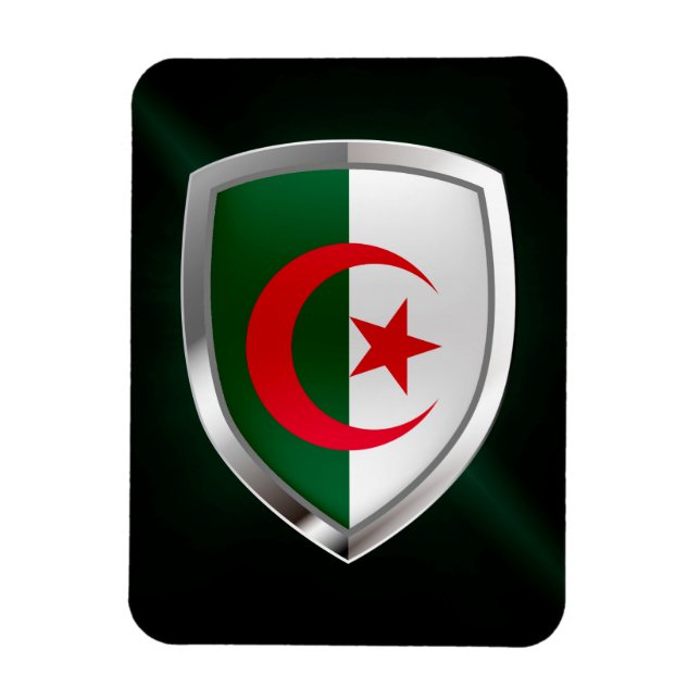 Magnet Flexible Algérie Emblème métallique (Vertical)