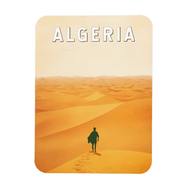 Magnet Flexible Algérie Travel Art Vintage (Vertical)