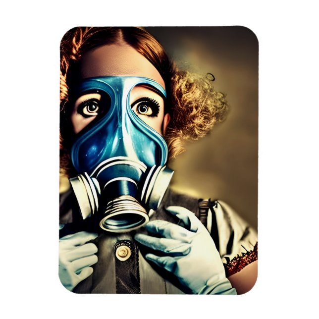 Magnet Flexible Alice dans un masque à gaz (Vertical)
