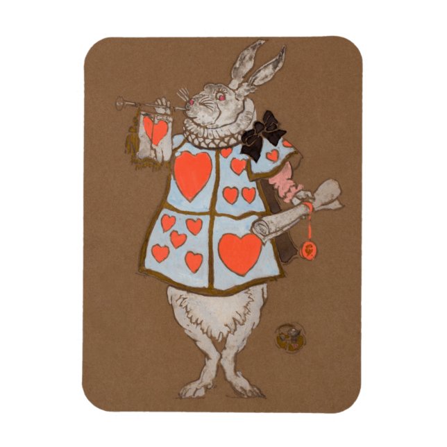 Magnet Flexible Alice de lapin blanc (Vertical)