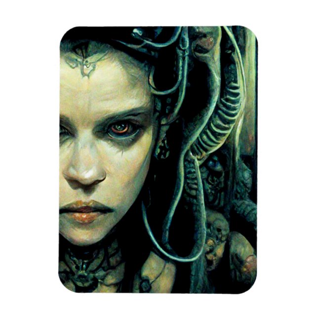Magnet Flexible Alien Tech Girl Science Fiction (Vertical)