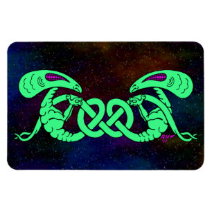 Magnet Flexible Aliens liés (Aliens et noeud celtique)