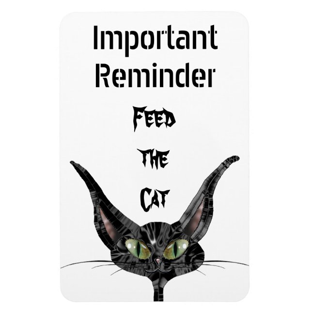 Magnet Flexible Alimenter le rappel de chat (Vertical)