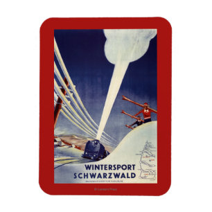 Magnet Flexible Allemagne - Ski dans la Forêt-Noire