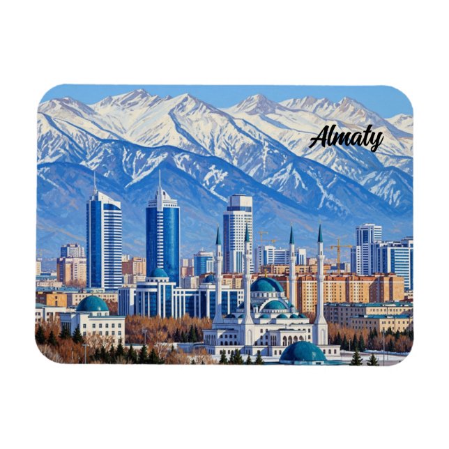 Magnet Flexible Almaty Kazakhstan Travel  (Horizontal)