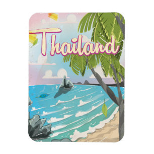 Magnet Flexible Aloha ! Hawaii ! dessin animé d'affiches de voyage