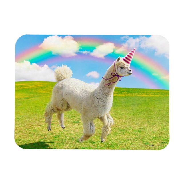 Magnet Flexible Alpaca Unicorne sous ciel ouvert (Horizontal)