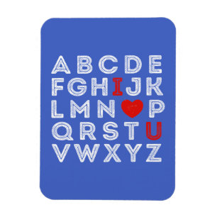 Magnet Flexible Alphabet ABC Je t'aime