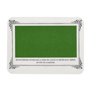 Magnet Flexible Alphonse Allais, Avril Fools, Vert, Art Abstrait