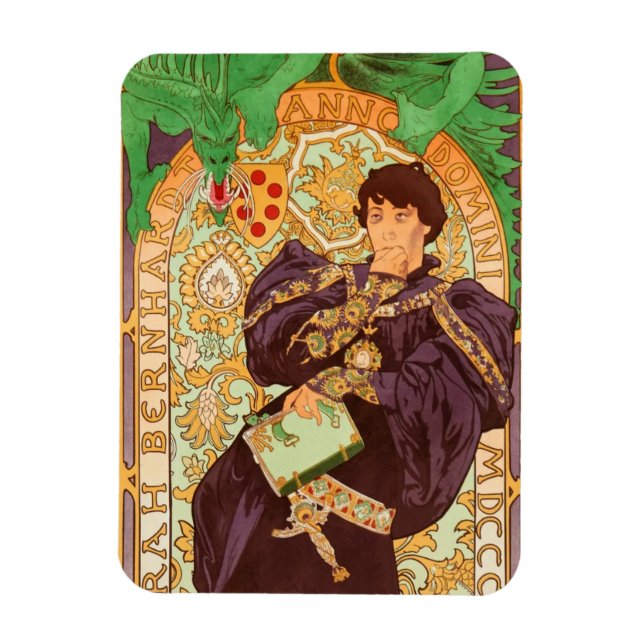 Magnet Flexible Alphonse Mucha Prince et Dragon (Vertical)