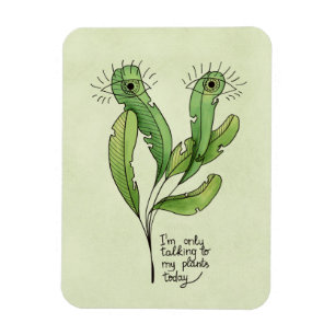 Magnet Flexible Amant plante jeu de mots drôle introverti jardener