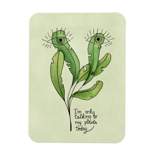 Magnet Flexible Amant plante jeu de mots drôle introverti jardener (Vertical)