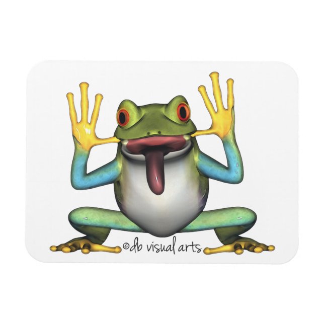 Magnet Flexible Amant Premium de grenouille drôle (Horizontal)