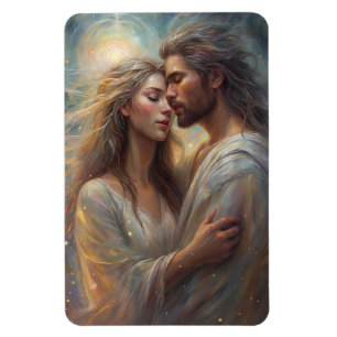 Magnet Flexible Amants Éthérés Rêveur Impression à l'Huile Romanti