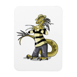 Magnet Flexible Amargasaurus Pose Comme Freddy Krueger.