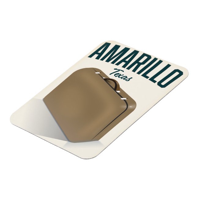 Magnet Flexible Amarillo texas affiche voyage (Côté Gauche)