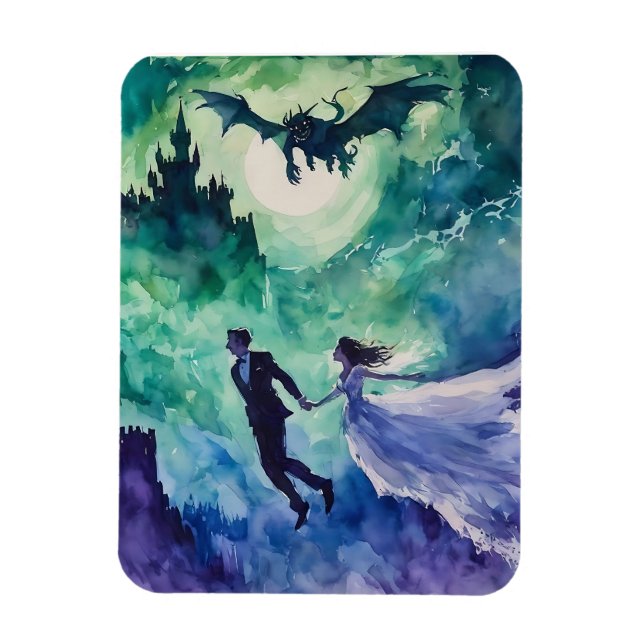Magnet Flexible Amateurs de vol - Peinture aquarelle (Vertical)