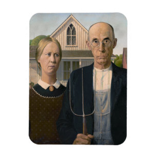 Magnet Flexible American Gothic : Vie rurale Pauvre fermier rural