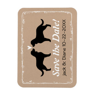 Magnet Flexible American Water Spaniels Mariage Sauvez la date