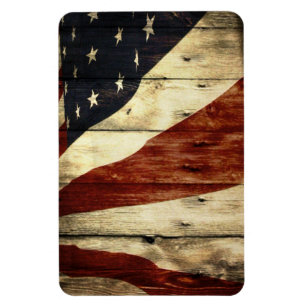Magnet Flexible Americana Barn Wood American Flag