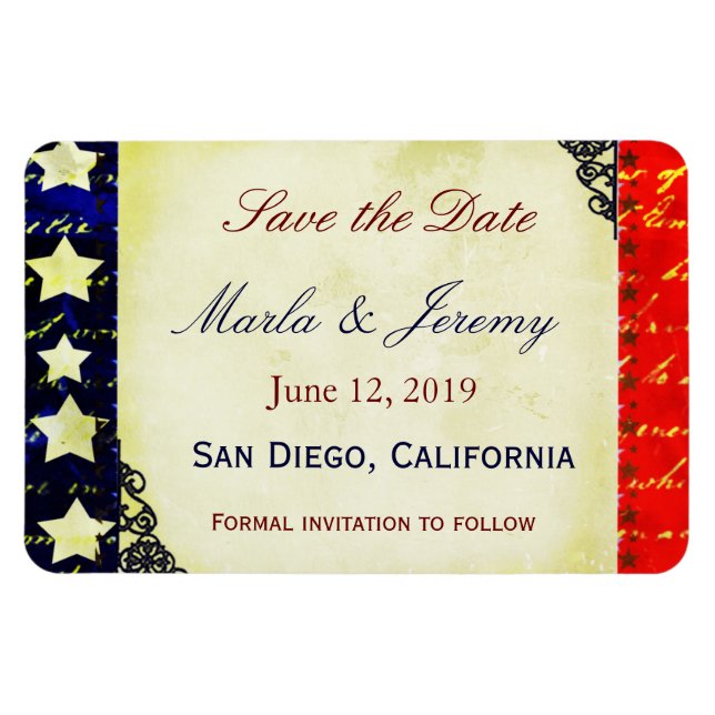Magnet Flexible Americana enregistrer la date (Horizontal)