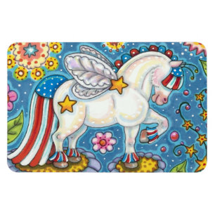 Magnet Flexible AMÉRICANA WHIMSYNICKER PATRIOTIQUE PONY Imaginaire