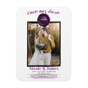 Magnet Flexible Amethyst Sceau de cire photo mariage Enregistrer l