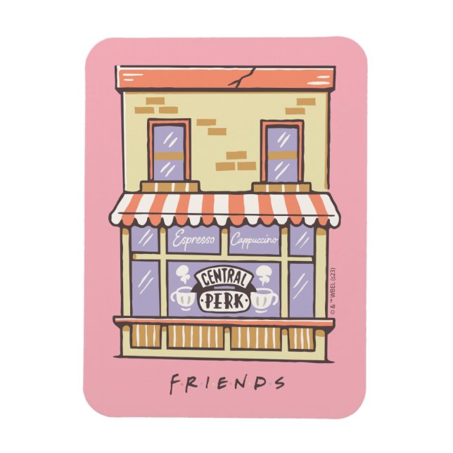 Magnet Flexible AMIS™ | Central Perk Cartoon Coffee Shop (Vertical)