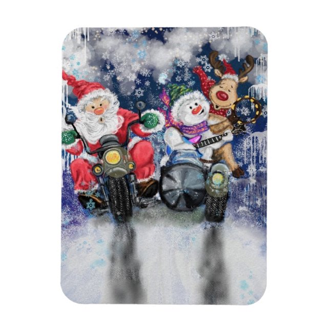 Magnet Flexible Amis de Noël heureux - Amusants (Vertical)