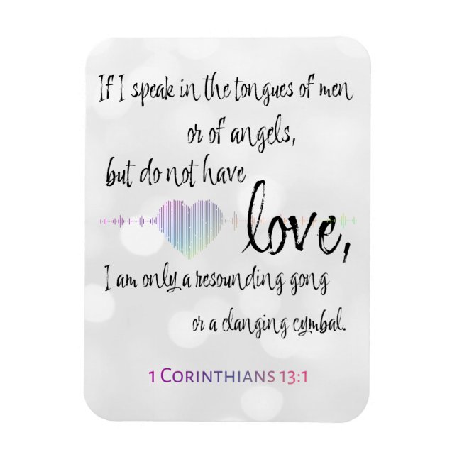 Magnet Flexible Amour 1 Corinthiens 13:1 (Vertical)
