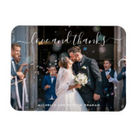 Amour et Merci Elegant Script Photo Mariage
