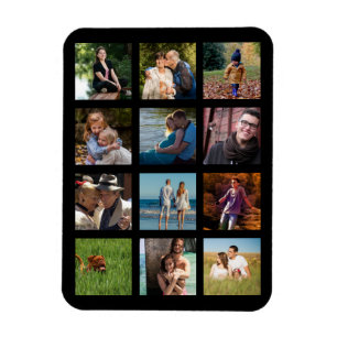 Magnet Flexible Amour Famille Photo Collage Budget Monogramme Magn