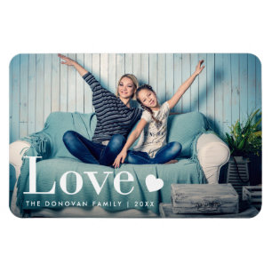 Magnet Flexible Amour Votre photo personnelle et un coeur
